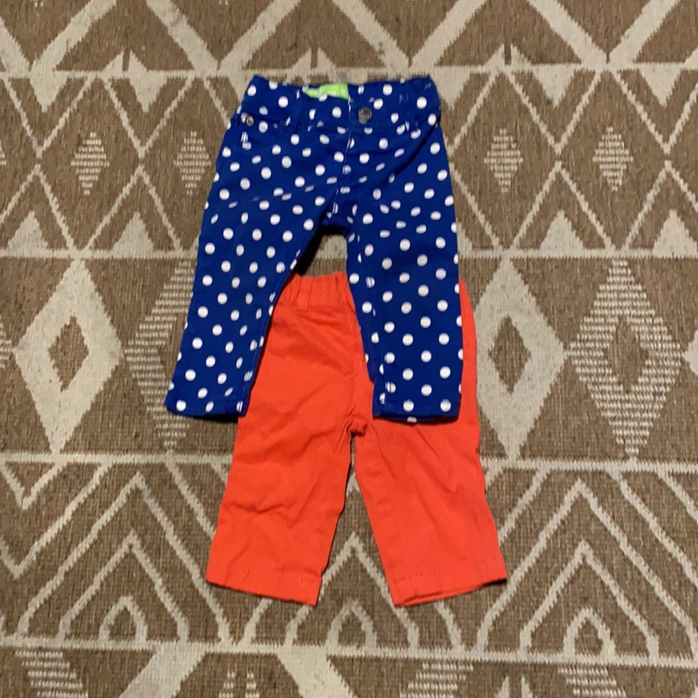 Lot of 2 infants pants (for girl)